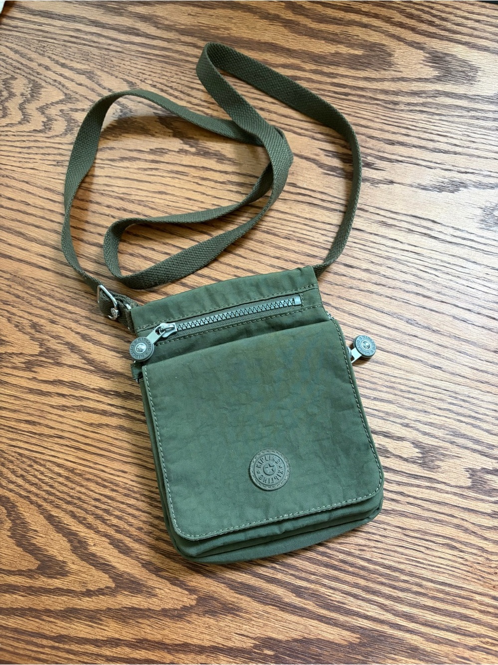 Kipling Compact Olive Green Crossbody Bag for everyone